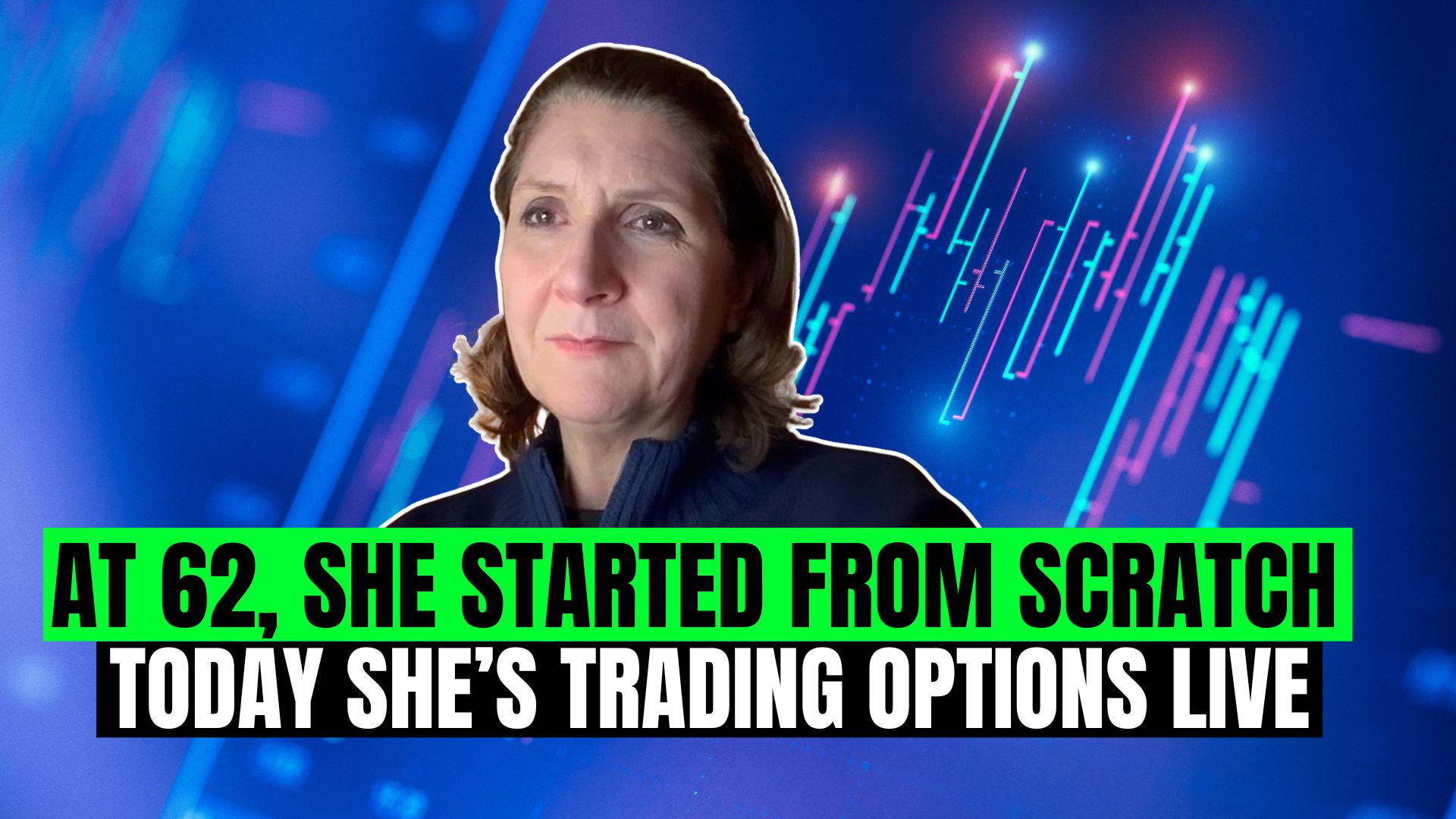 At 62, she started from zero and now she’s trading options live